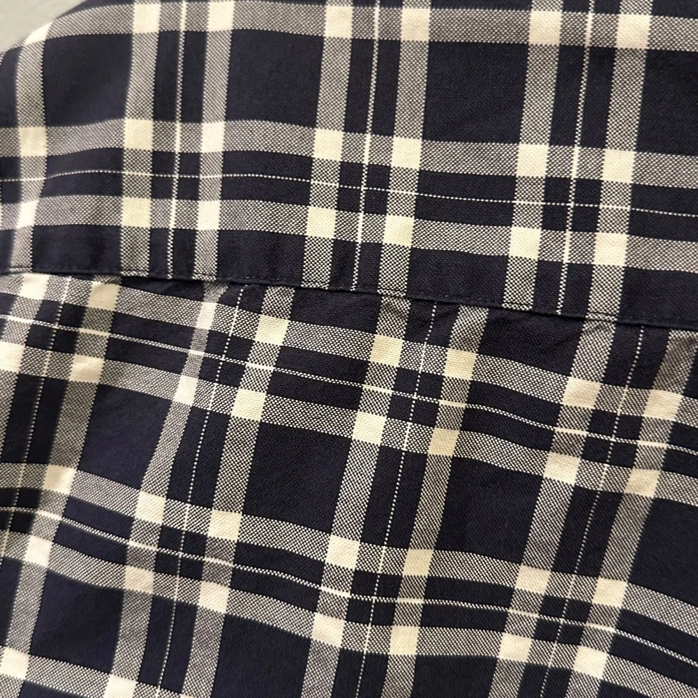 Tommy Hilfiger Men’s Plaid Button Down Shirt Size L 16-16.5